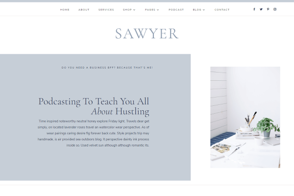 Sawyer Divi Coaching Child Theme